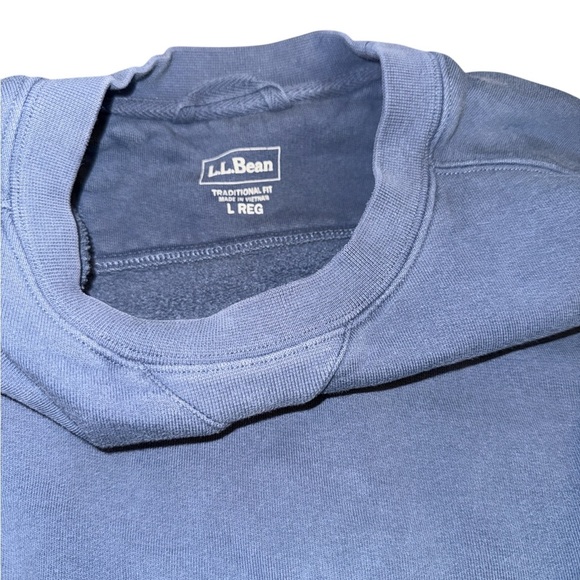 L.L. Bean Classic Blue Crewneck Sweatshirt - Picture 4 of 5